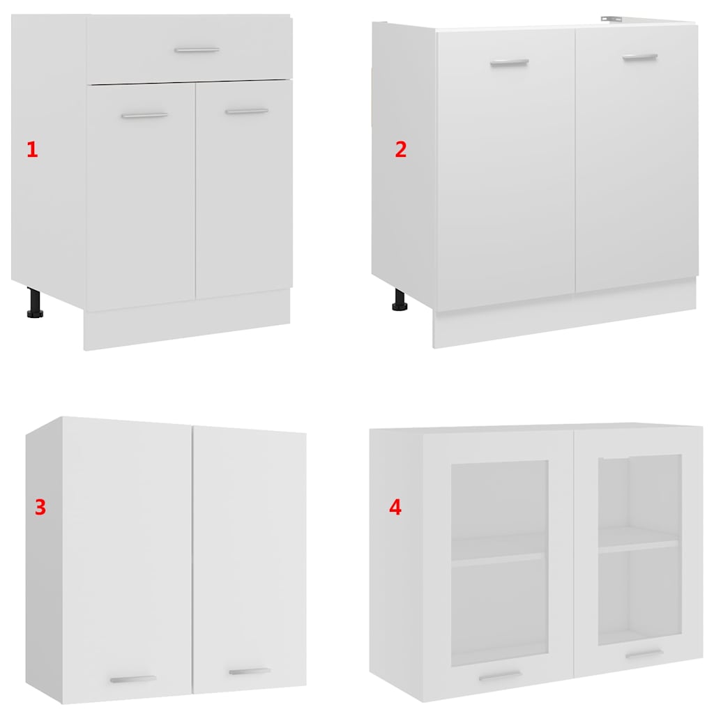 Kitchen Unit LYON 4 pcs Engineered Wood White