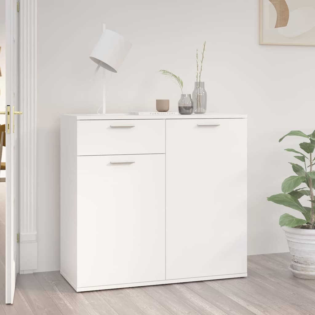 Sideboard 80x36x75 cm Engineered Wood White 80 cm
