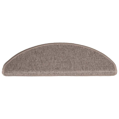 Stair Mats 15 pcs 65x21x4 cm Half Round Large Dark beige