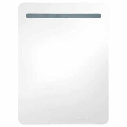 LED Bathroom Mirror Cabinet 60x11x80 cm Shining black