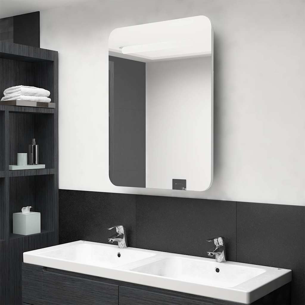 LED Bathroom Mirror Cabinet 60x11x80 cm Shining white