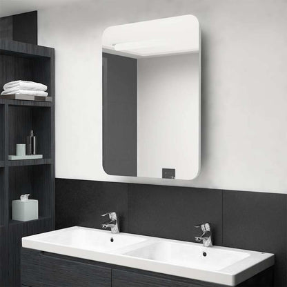 LED Bathroom Mirror Cabinet 60x11x80 cm Shining white