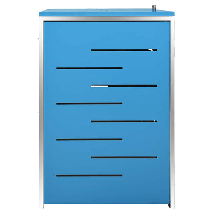 vidaXL Quadruple Wheelie Bin Shed 276.5x77.5x115 cm Stainless Steel 6