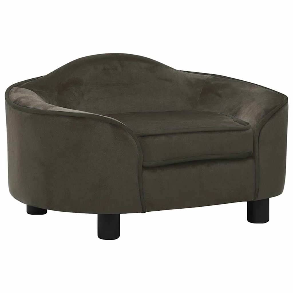 Dog Sofa 67x47x36 cm Plush Dark grey