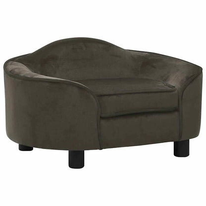 Dog Sofa 67x47x36 cm Plush Dark grey