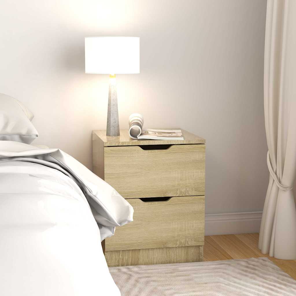 Bedside Cabinet 40x40x50 cm Engineered Wood Sonoma oak 2