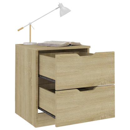 Bedside Cabinet 40x40x50 cm Engineered Wood Sonoma oak 2