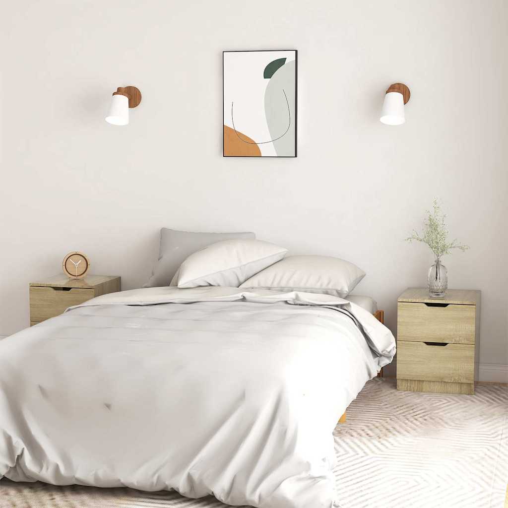 Bedside Cabinet 40x40x50 cm Engineered Wood Sonoma oak 2