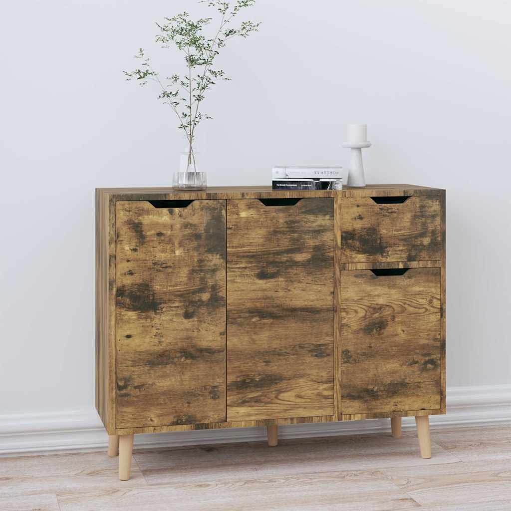 Sideboard 90x30x72 cm Engineered Wood Smoked oak