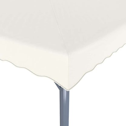 vidaXL Gazebo with LED String Lights 400x300 cm Cream Aluminium 6