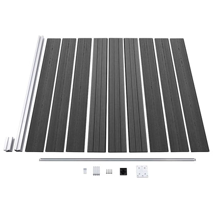 vidaXL Fence Panel Set WPC 353x186 cm Black 6