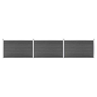 vidaXL Fence Panel Set WPC 526x105 cm Black 1