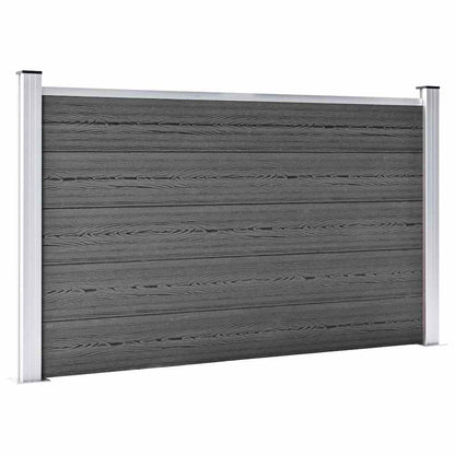 vidaXL Fence Panel Set WPC 526x105 cm Black 3