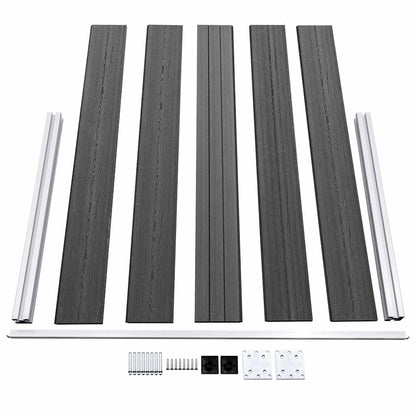 vidaXL Fence Panel Set WPC 526x105 cm Black 5