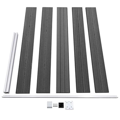 vidaXL Fence Panel Set WPC 526x105 cm Black 6