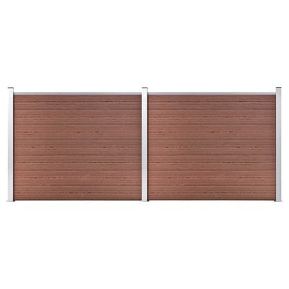 vidaXL Fence Panel Set WPC 353x146 cm Brown 1