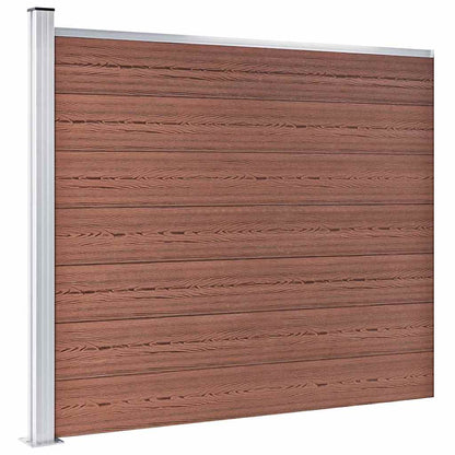 vidaXL Fence Panel Set WPC 353x146 cm Brown 3