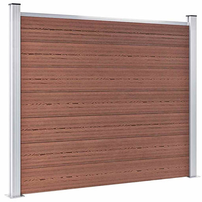 vidaXL Fence Panel Set WPC 353x146 cm Brown 4