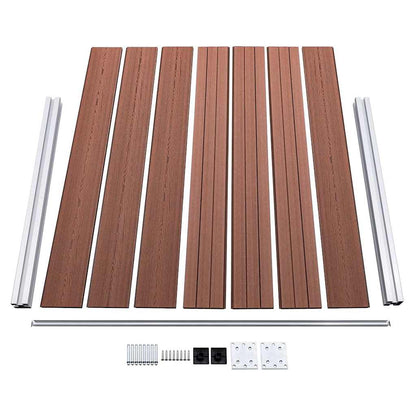 vidaXL Fence Panel Set WPC 353x146 cm Brown 5