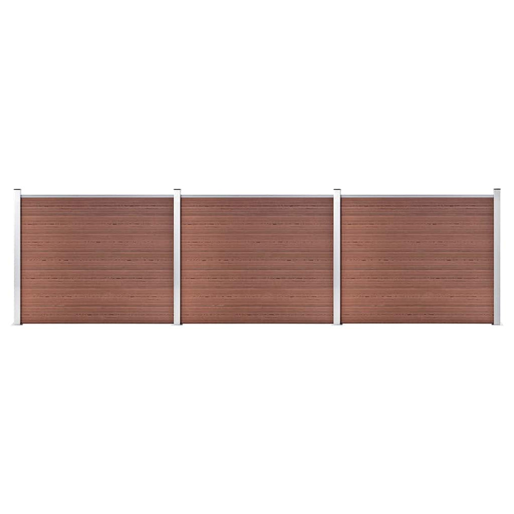 vidaXL Fence Panel Set WPC 526x146 cm Brown