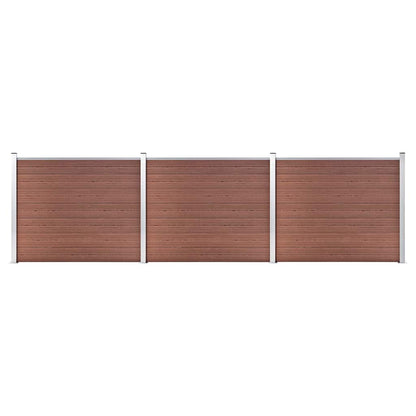 vidaXL Fence Panel Set WPC 526x146 cm Brown 1