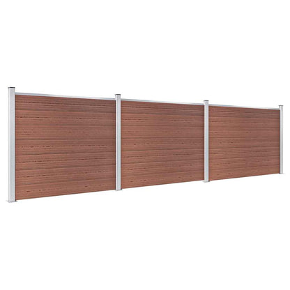 vidaXL Fence Panel Set WPC 526x146 cm Brown 2