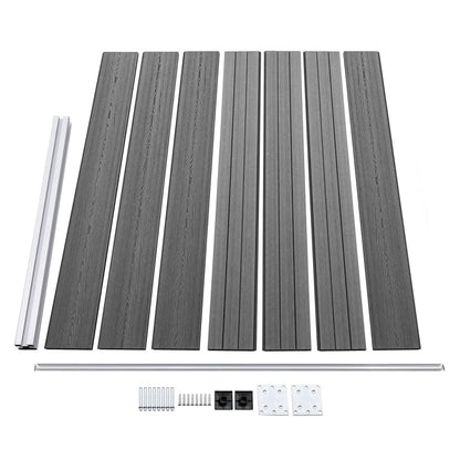 vidaXL Fence Panel Set WPC 353x146 cm Grey 5