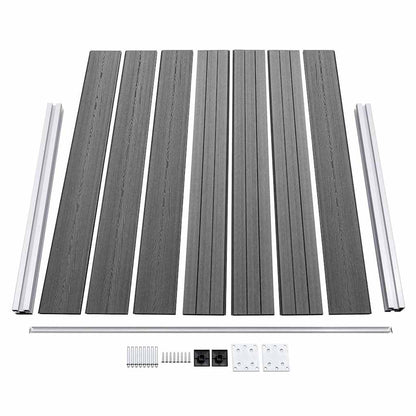 vidaXL Fence Panel Set WPC 353x146 cm Grey 6