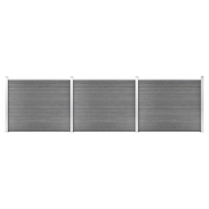 vidaXL Fence Panel Set WPC 526x146 cm Grey 1
