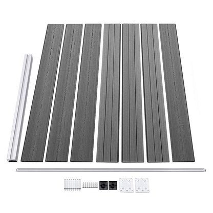 vidaXL Fence Panel Set WPC 526x146 cm Grey 5