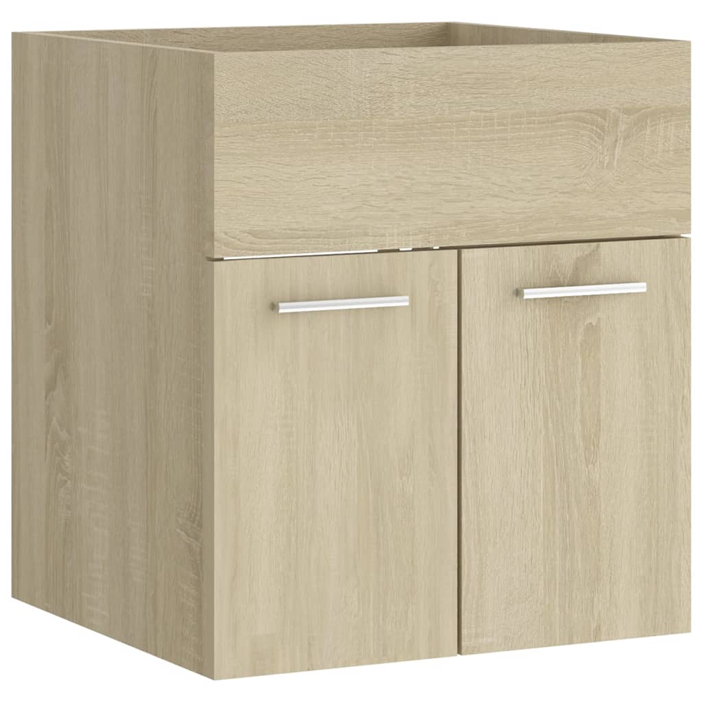 vidaXL Bathroom Furniture Set Sonoma Oak Engineered Wood