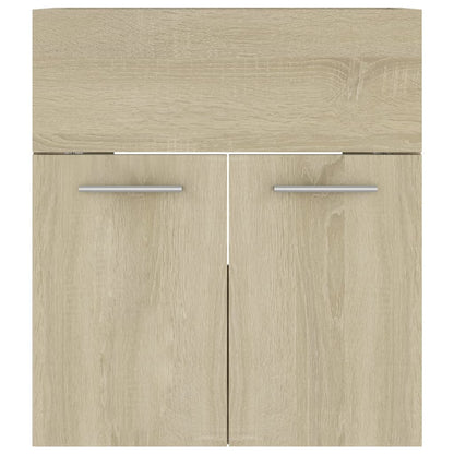 vidaXL Bathroom Furniture Set Sonoma Oak Engineered Wood