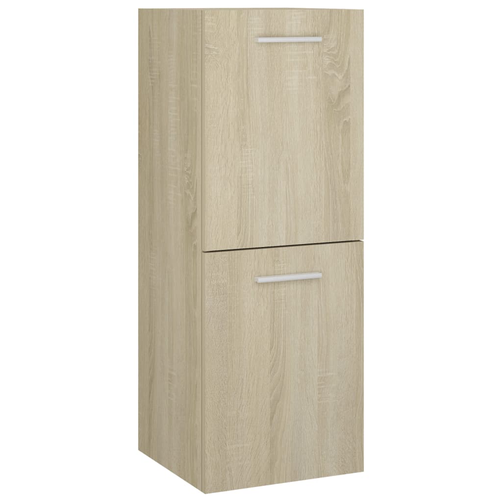 vidaXL Bathroom Furniture Set Sonoma Oak Engineered Wood