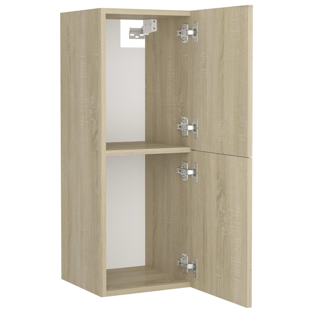 vidaXL Bathroom Furniture Set Sonoma Oak Engineered Wood