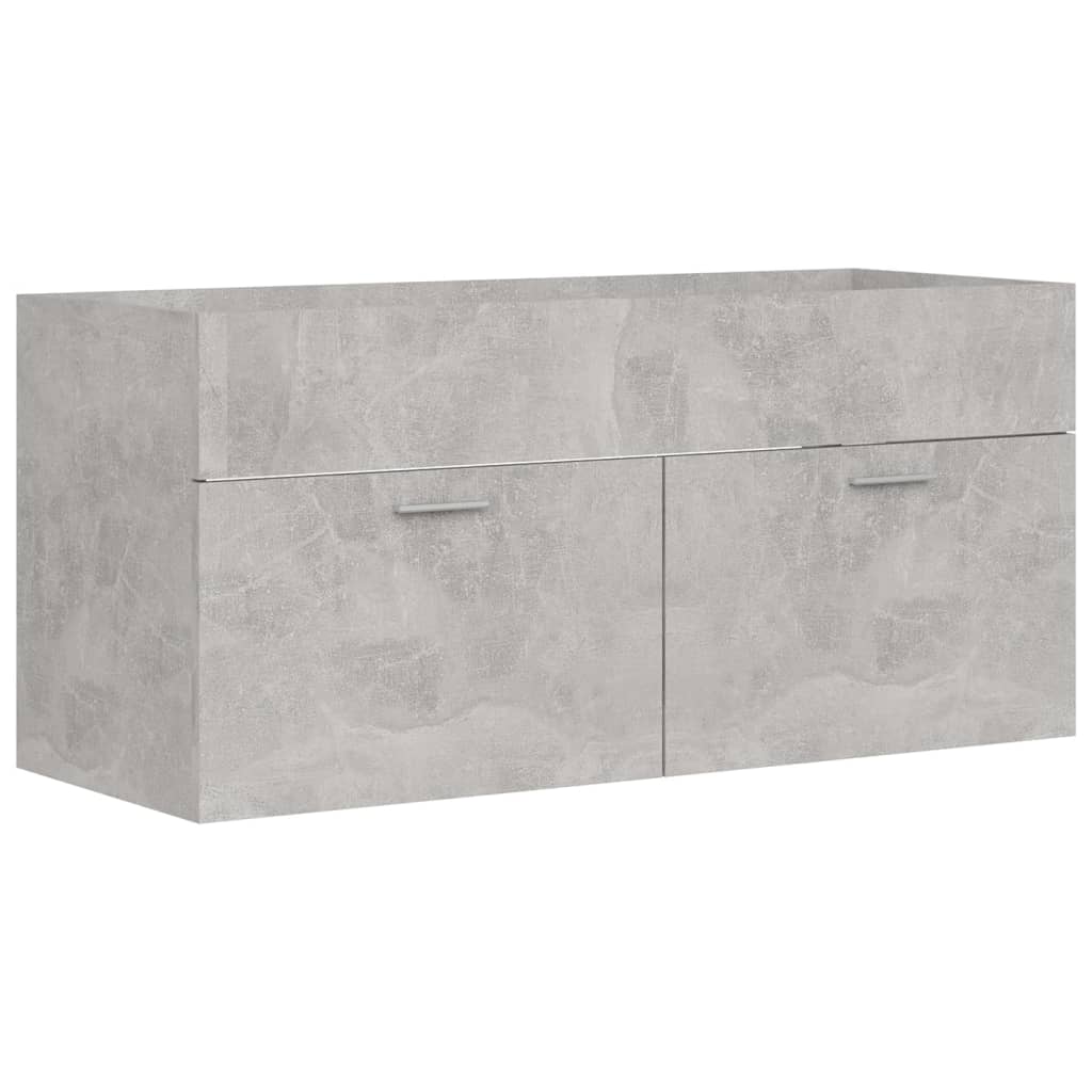 vidaXL Bathroom Furniture Set Concrete Grey Engineered Wood