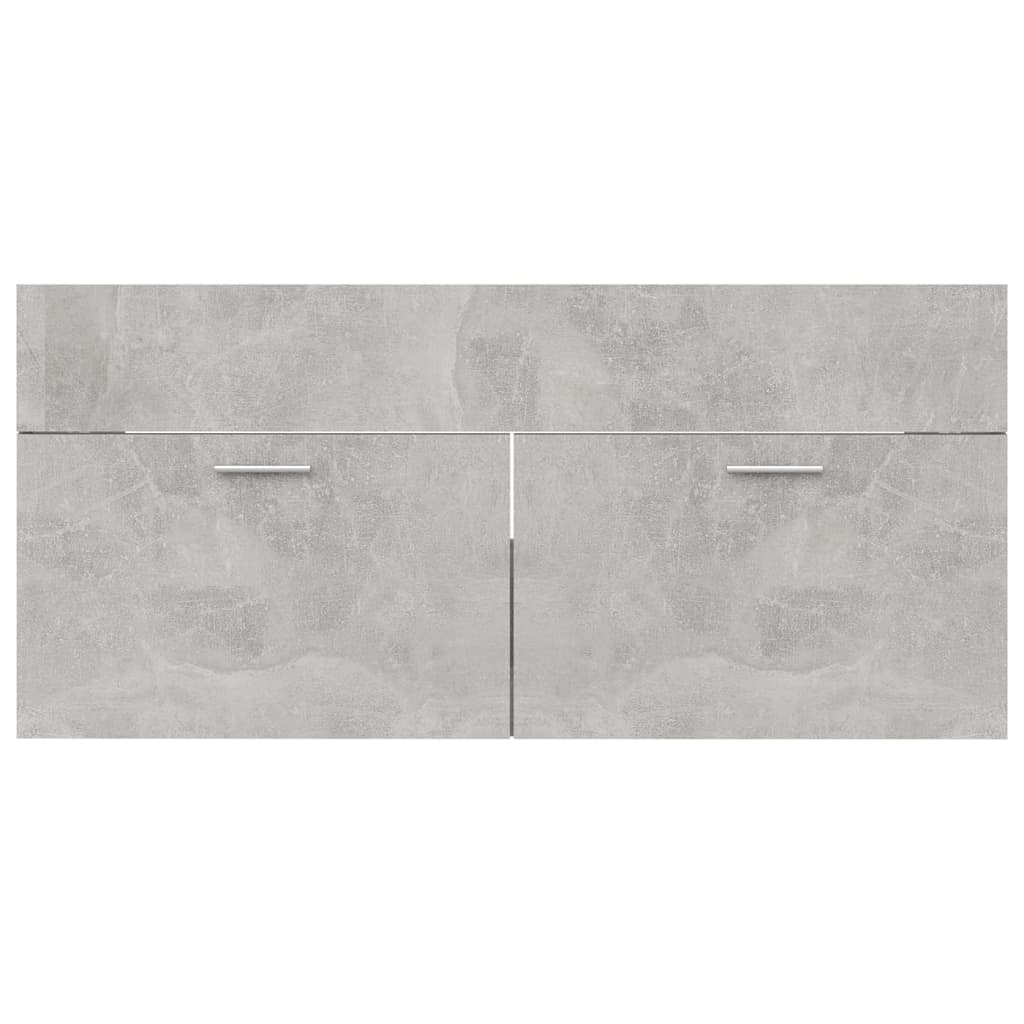 vidaXL Bathroom Furniture Set Concrete Grey Engineered Wood