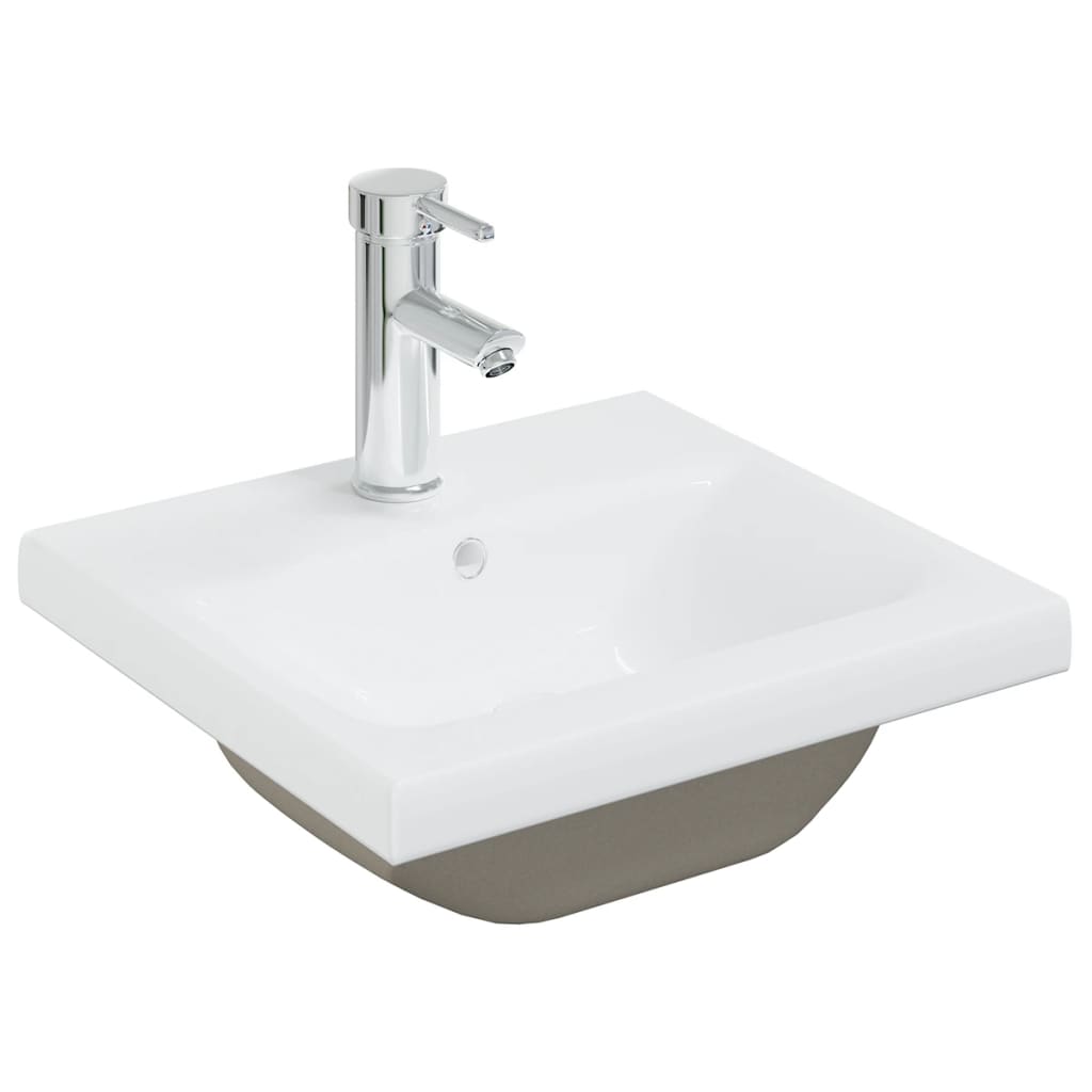 vidaXL Sink Cabinet with Built-in Basin Grey Engineered Wood