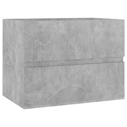 vidaXL Sink Cabinet with Built-in Basin Concrete Grey Engineered Wood