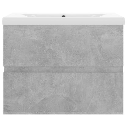 vidaXL Sink Cabinet with Built-in Basin Concrete Grey Engineered Wood