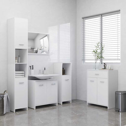 4 Piece Bathroom Furniture White