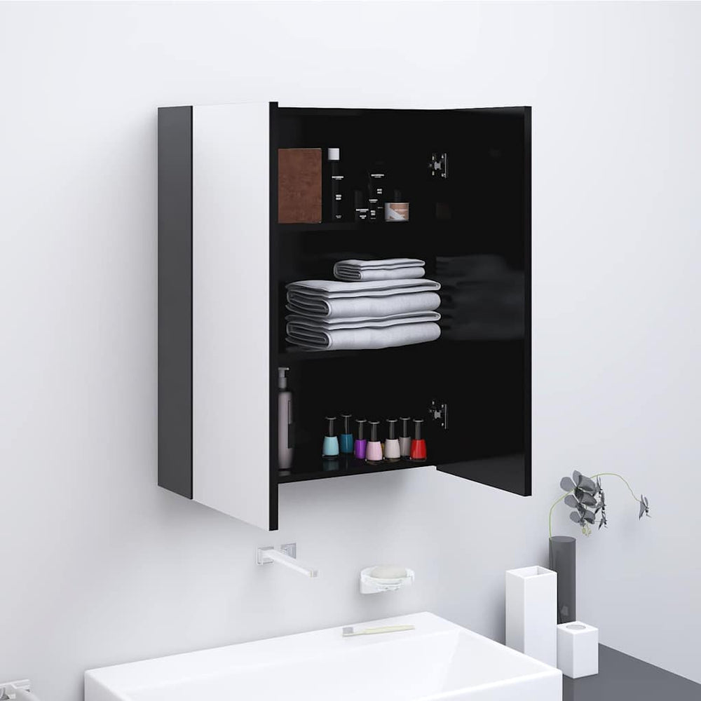 vidaXL Bathroom Mirror Cabinet 60x15x75 cm MDF
