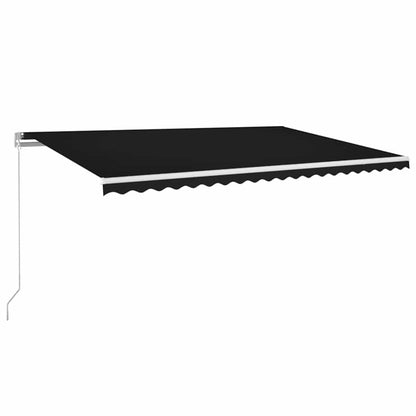 vidaXL Manual Retractable Awning with LED 500x300 cm Anthracite 2