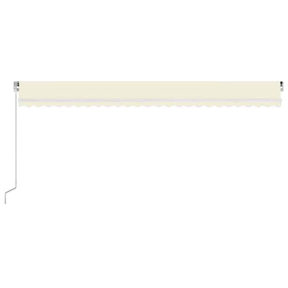 vidaXL Manual Retractable Awning with LED 600x300 cm Cream 3