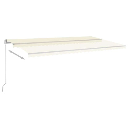 vidaXL Manual Retractable Awning with LED 600x300 cm Cream 6