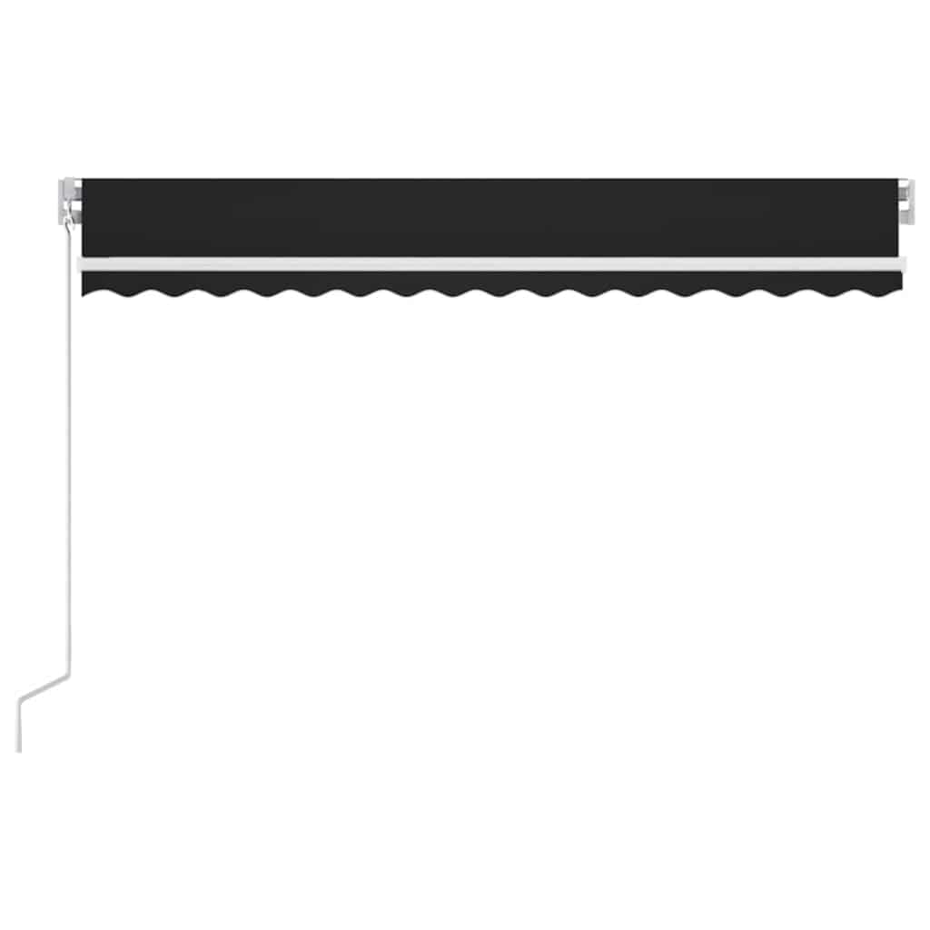 Manual Retractable Awning 450x350 cm with white frame Drop 350 cm Width 450 cm Anthracite