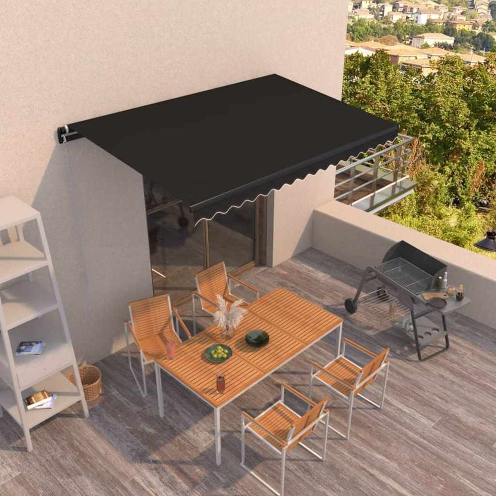 vidaXL Manual Awning 4 x 3.5 m 100% Polyester Drop 350 cm