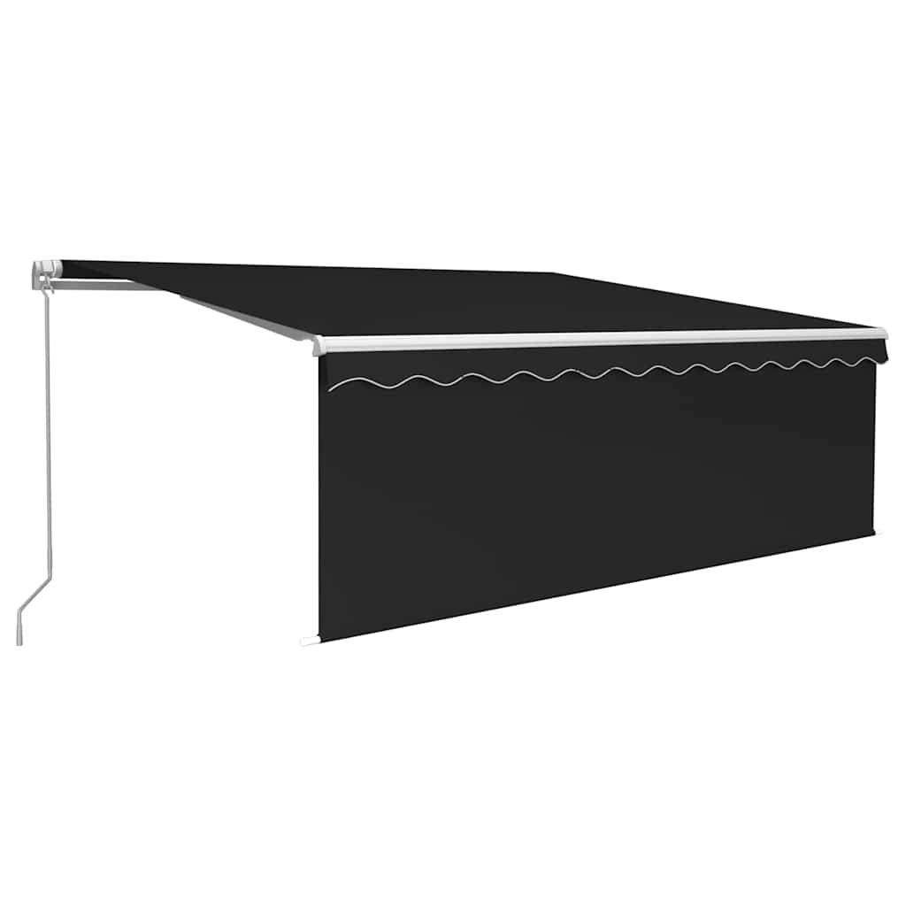 vidaXL Manual Retractable Awning with Blind 4x3m Anthracite 2