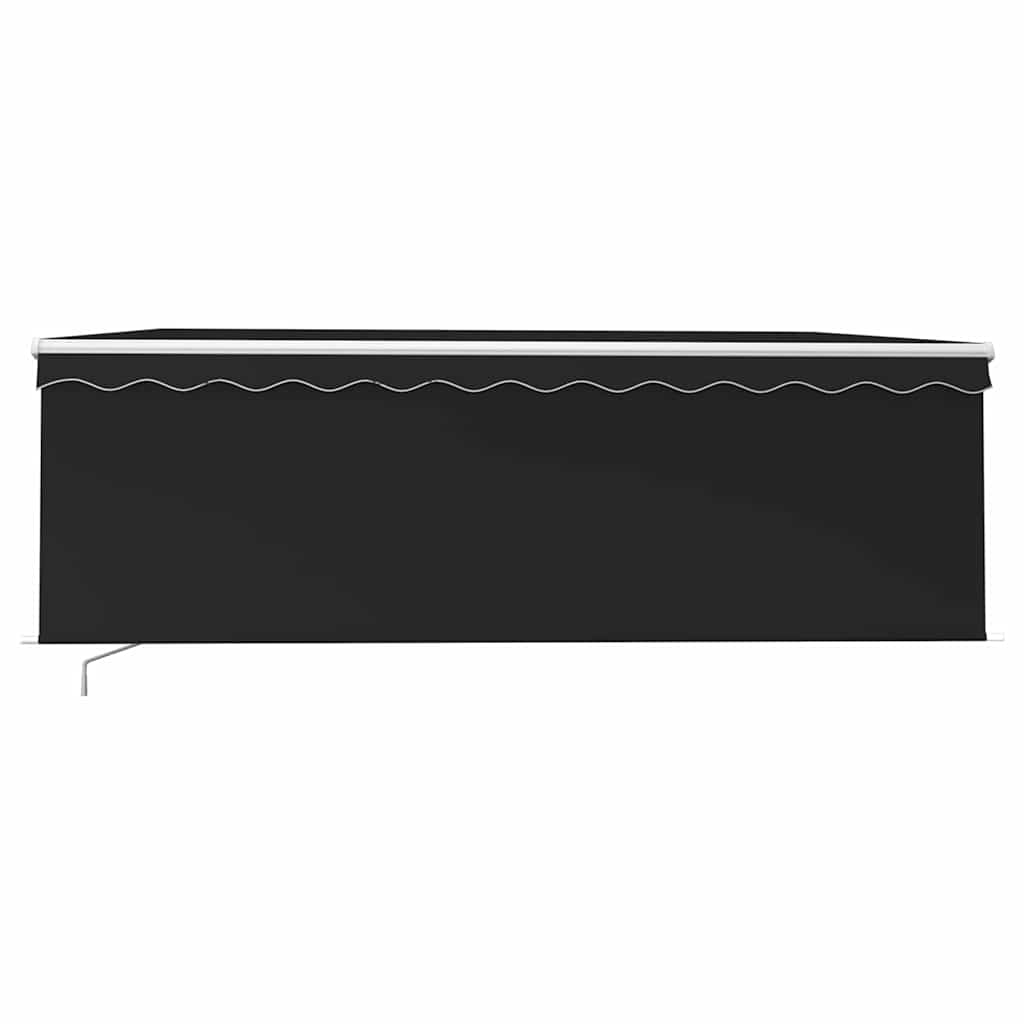vidaXL Manual Retractable Awning with Blind 4x3m Anthracite 3