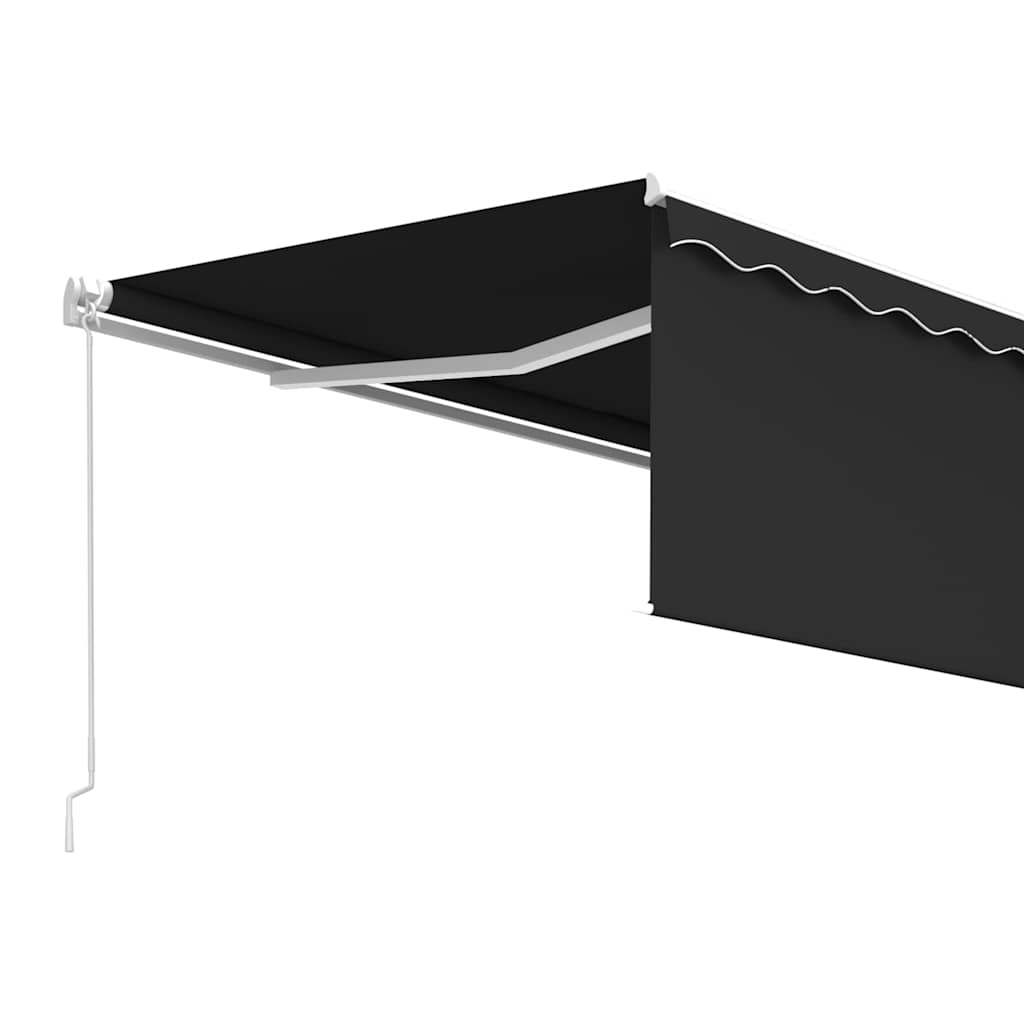 vidaXL Manual Retractable Awning with Blind 4x3m Anthracite 4