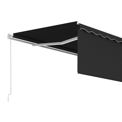 vidaXL Manual Retractable Awning with Blind 4x3m Anthracite 4